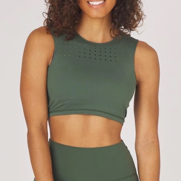 NWT GLYDER Mood Sports Bra Olive X-Small - Picture 2 of 10